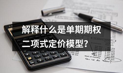 解释什么是单期期权二项式定价模型？